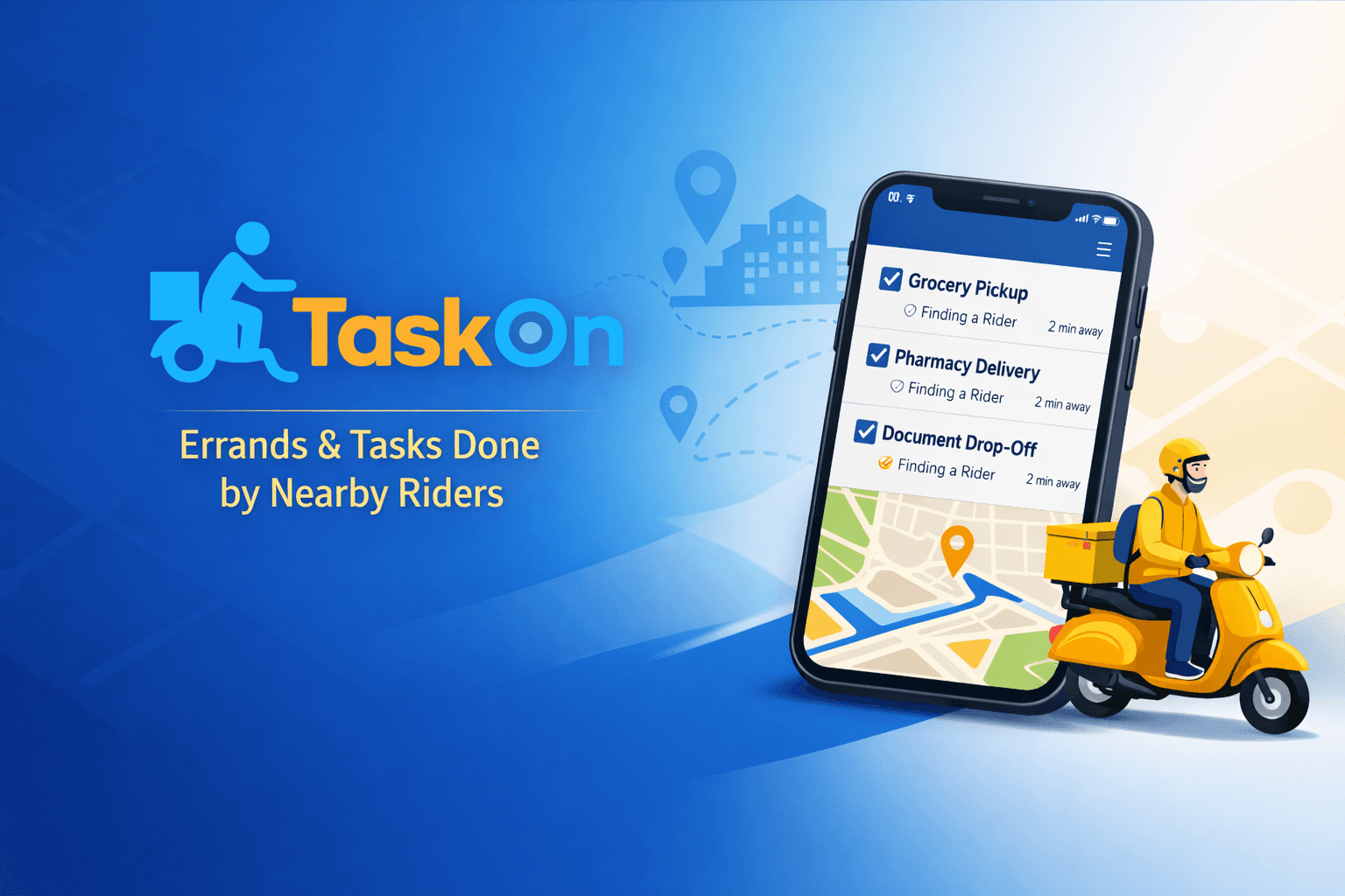 TaskOn delivery rider